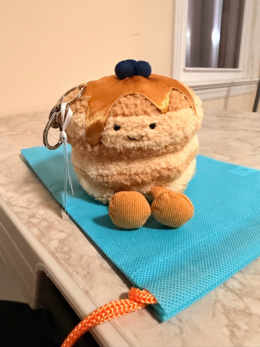 Jellycat amuseables fran pancake bag charm